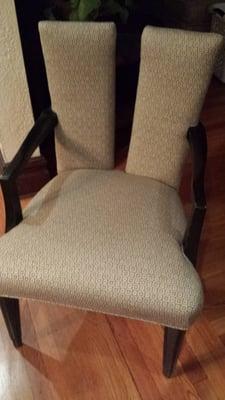 Great upholstery job done 5+ years ago.  I still love these chairs. (Set of 2)