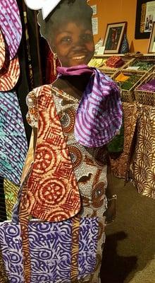 Handmade bibs from Mali