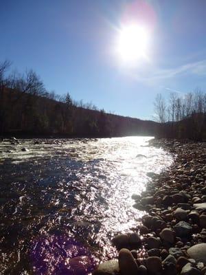 Beautiful river behind the resort