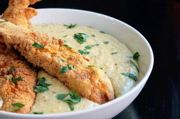 Fried Catfish and Grits