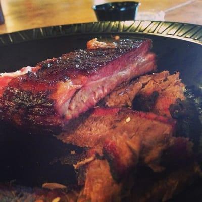 2 meat plate - brisket and ribs!