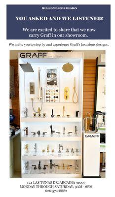 We now carry Graff fixtures in our showroom! Stop by to check it out!