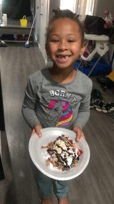 My daughter had a fun treat making  Funnel cake at daisy joyful daycare