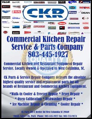 Restaurant Equipment Repair Company located in Columbia SC 803-445-1927 - Fast quality repairs.