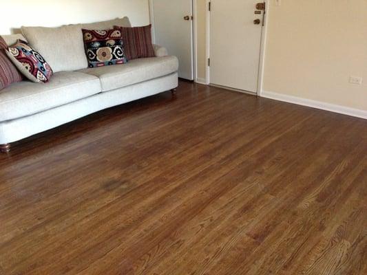 Re stain and sealed floor