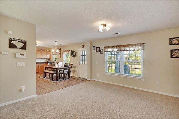 New wood laminate flooring in the kitchen and bathrooms (2017),