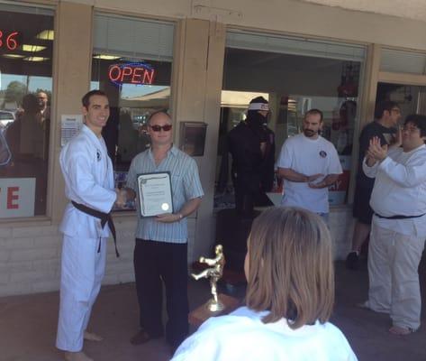 50th Anniversary Certificate from the Mayor of Placentia to The Samurai Academy.