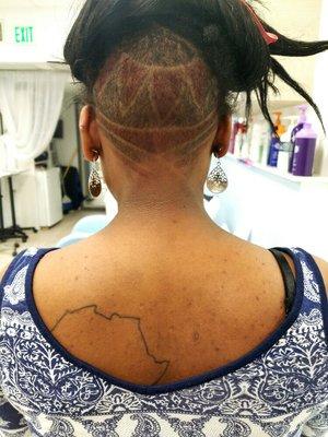 Undercut with color