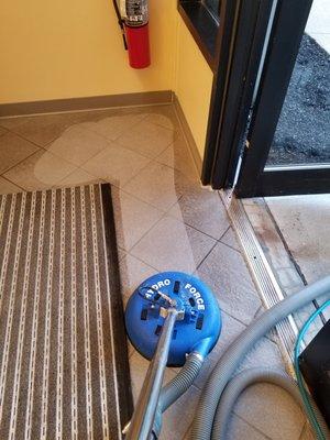 Tile and Grout Cleaning - Extraction Process