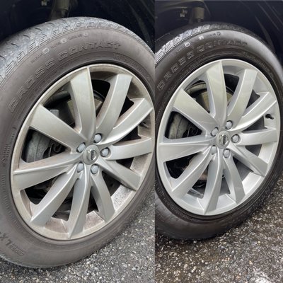 Before and after wheels Volvo XC90