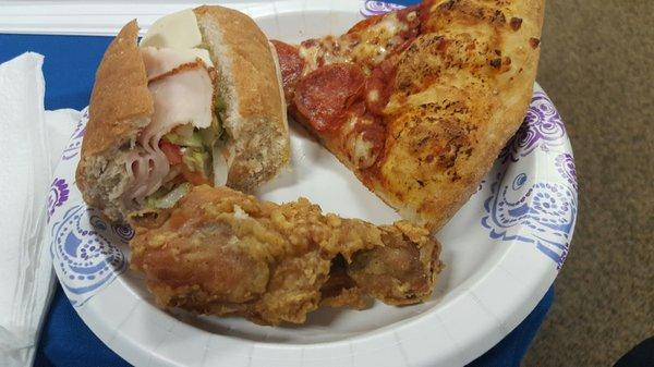 Conducted a job fair and we were provided lunch