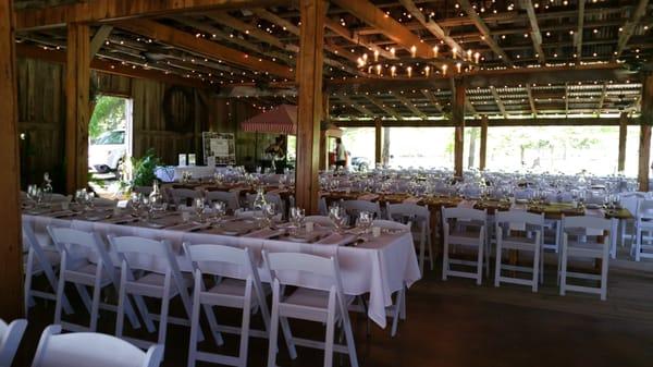 All set up for Slow Food's Dinner In The Field