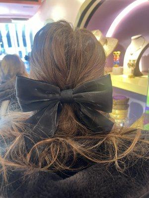 Jet Silk Natalia Bow Barrette