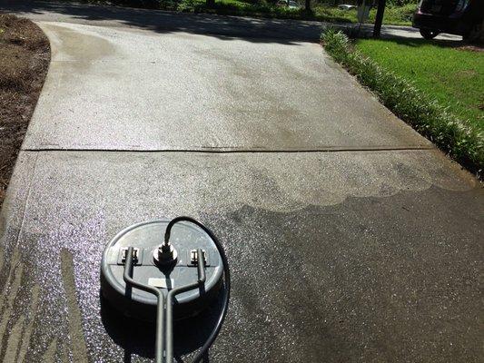 Concrete Driveway Before and After