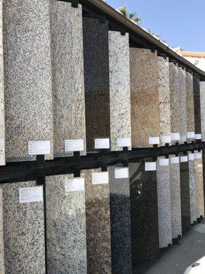 Large selection of granites