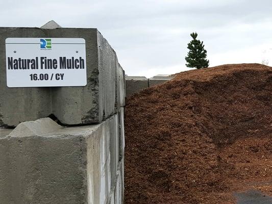 Natural colored - Fine Mulch 100% Recycled Material $16 per cubic yard