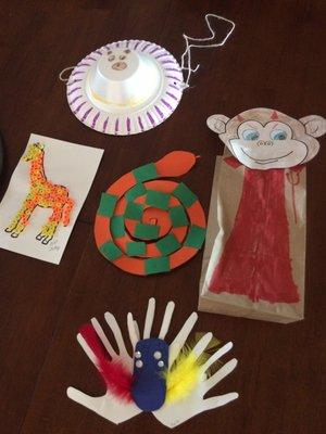 Some crafts from Safari week