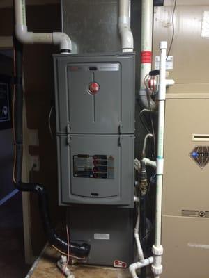 This customer made a great decision to purchase a new Rheem 16 SEER system with an energy saving 96% efficient variable speed...