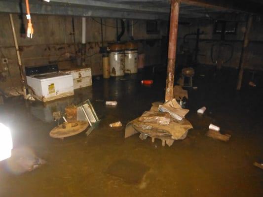 Flooded basement? We will fix it! Call Allen Restoration today.