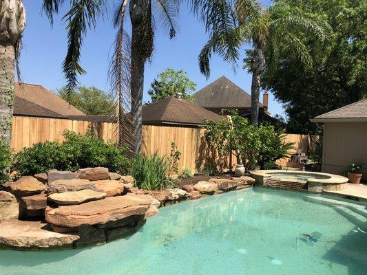 Landscaping by the pool