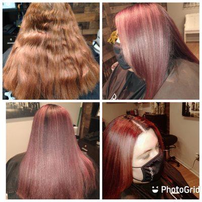 Shadow root with a red base color and highlights