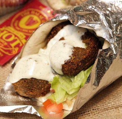 Falafel on pita