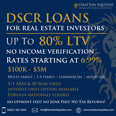 DSCR Loans for Self-Employed Borrowers - starting at 6.99%. Up to 80% LTV