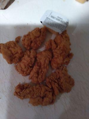 Supposed to be chicken tender. All breading and more like chicken nuggets.