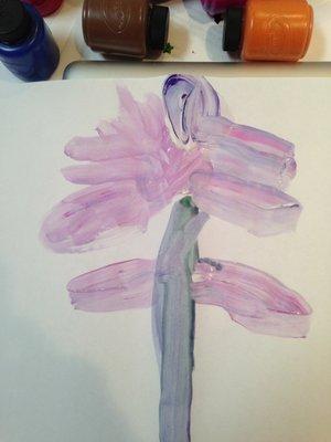 What my daughter daw the week she learned about Georgia O'keeffe