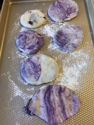 Ube piaya before cooked