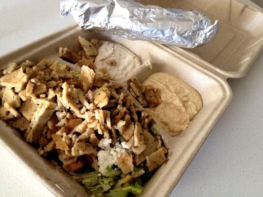 Chicken Gyros Plate (9.89 including tax) - Deli Shez Café - Belltown - Seattle