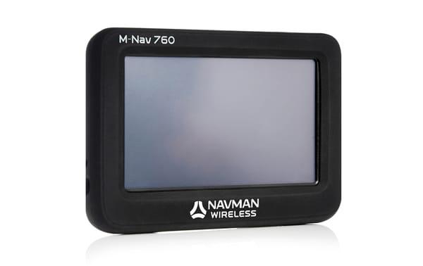 M-Nav in vehicle messaging and navigation device.