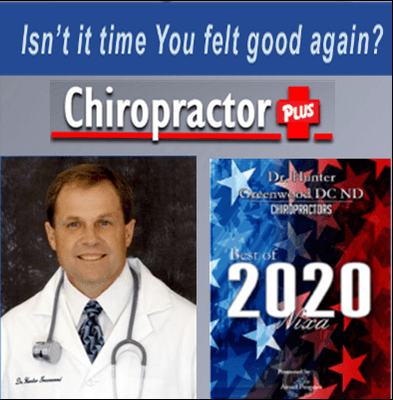 Awarded Best of Nixa Chiropractors 2020, Dr. Hunter Greenwood has 37 years experience helping patients find relief and return to health.