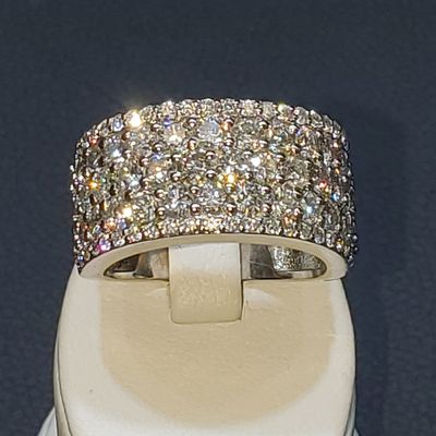 Bling! Bling! Dazzling Diamond Wedding Band with 3.13 carats total of natural, beautiful diamonds!