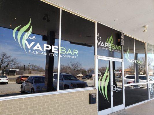 The front door of The Vape Bar in Oklahoma City.