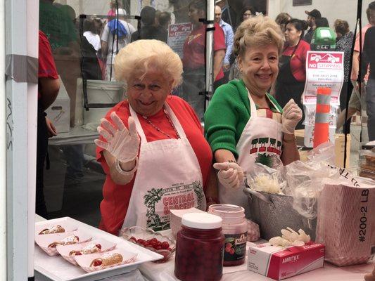 Friendly Italian Nonas ( Grandmothers) making all the Food.  Festa Coloniale Italiana Italian Feast