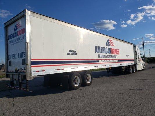 Transportation trailer wraps and graphics services. Our shop bays can fit any size!