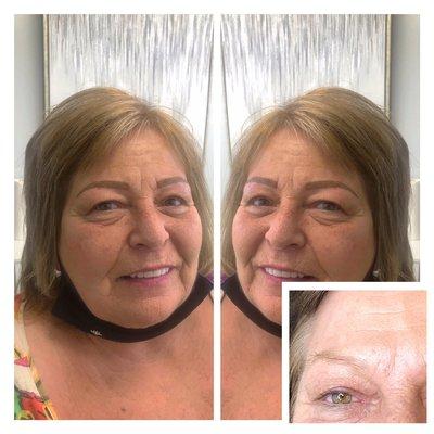 Microblading brow technique