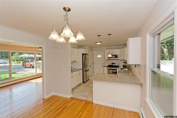 removed wall to open kitchen