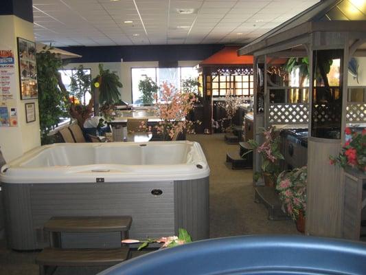 17 spa's in our showroom! We carry Nordic Hot Tubs and Master Spas.