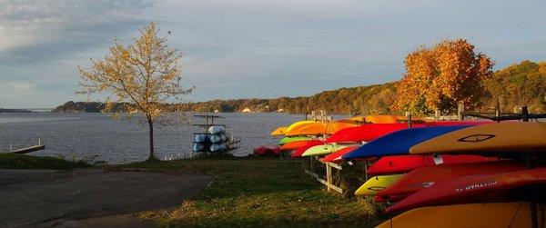 It's just a few steps from our store to our dock on beautiful Irondequoit Bay.