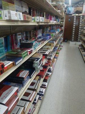 Shelves of bibles