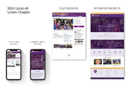 Worked with SEIU Local 49 chapter to overhaul their website and make it easier for users to navigate.