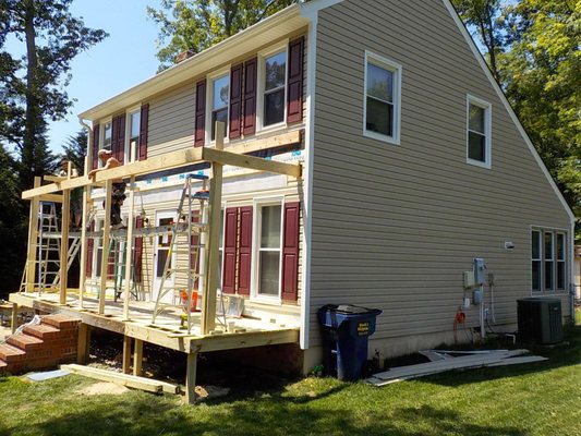 Advanced Home Exteriors installed a new shingle roof and new vinyl siding to this home. Additionally we re-built this front p...