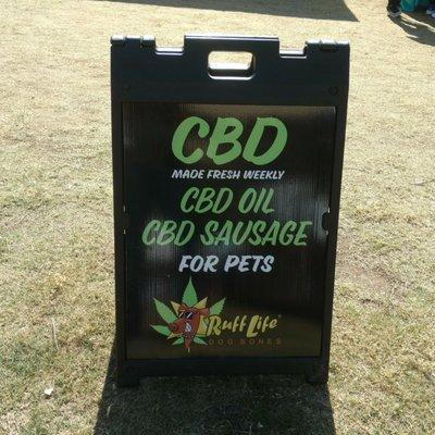 CBD oil and sausage for pets by RuffLife