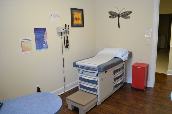 Bright and spacious exam rooms.