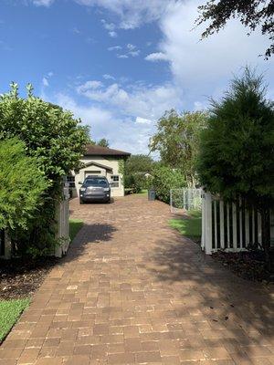 Gates through drive can easily be opened by hand.