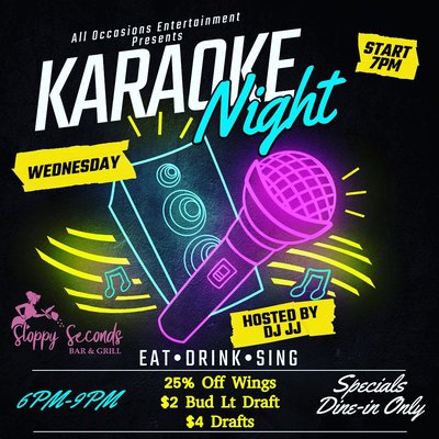 It's Wing Wednesday & Karaoke Night!