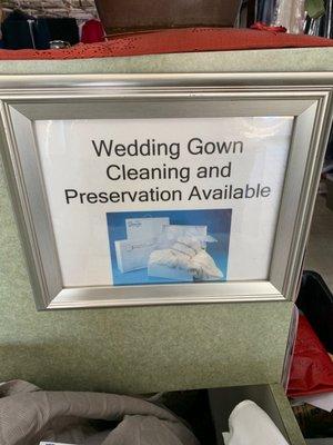 Wedding gown cleaning preservation and alterations