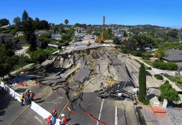 Mount Soledad Landslide - La Jolla, California